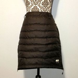 Black Quilted Mini Skirt